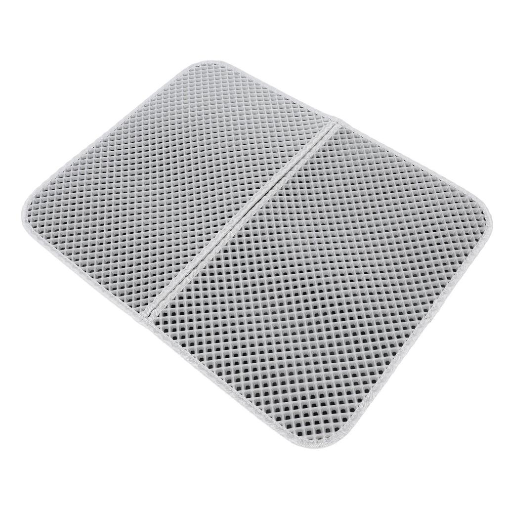 Cat Litter Mat Double Layer Scatter Control EVA Kitty Litter Mat Washable Litter Trapping Mat for Litter Box