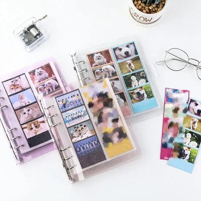 Şeffaf Simli Fotoğraf Albümü Çıkartmaları Photocard Ciltleyici Saklama Hayat Dört Izgara Instax Koleksiyon Defteri Kpop Kart Scrapbook