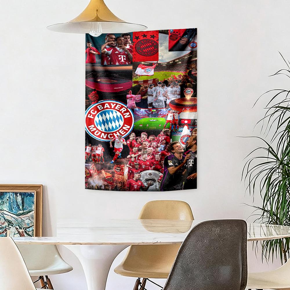 Fc Bayern Munich Wall Decor Tapestry Art For Pet Memorial Birthdaywedding Party Backdrop Family Gift