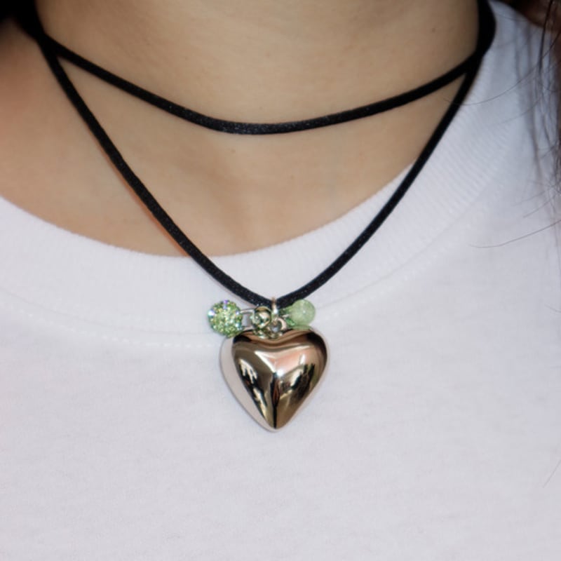 

trimarch Tri Satin Ribbon Luv Necklace Black FREE