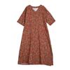 Literary Retro Vacation Style Enlarged Thin V-neck Long Skirt