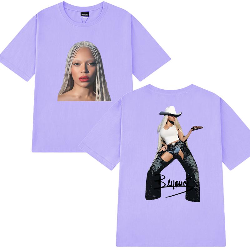 Hot Sale Beyonce Cowboy Carter Tour 2025 black T shirt Unisex Women Fashion Y2k Tops Unisex Oversized Cotton short sleeve Tshirts
