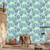 Beautiful Blue Flowers Wallpaper for Living Room and Bedroom 50x1000