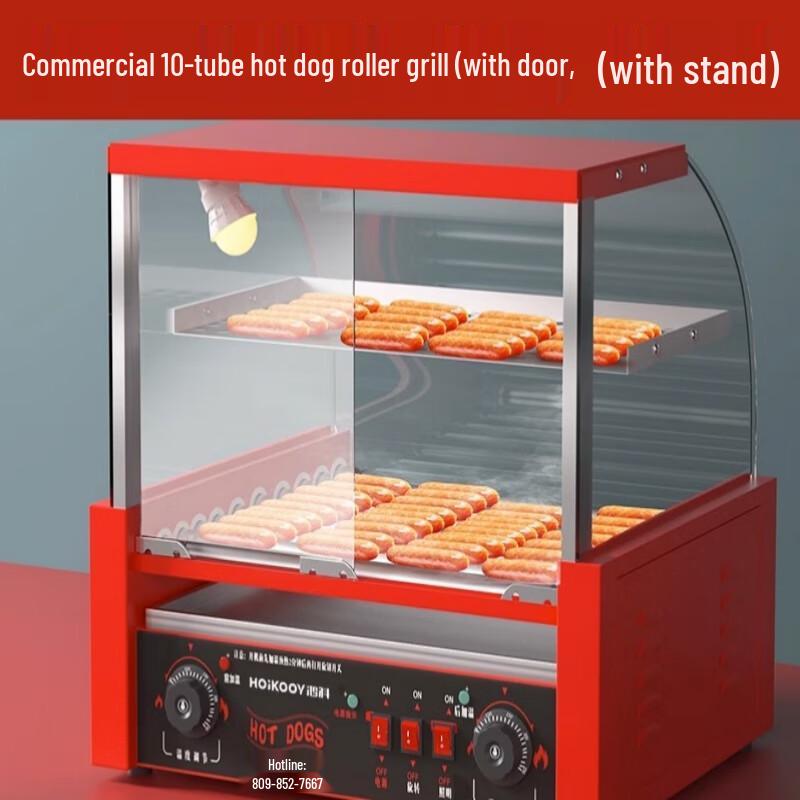 XMSJ Commercial Hot Dog & Sausage Roller Grill One Size