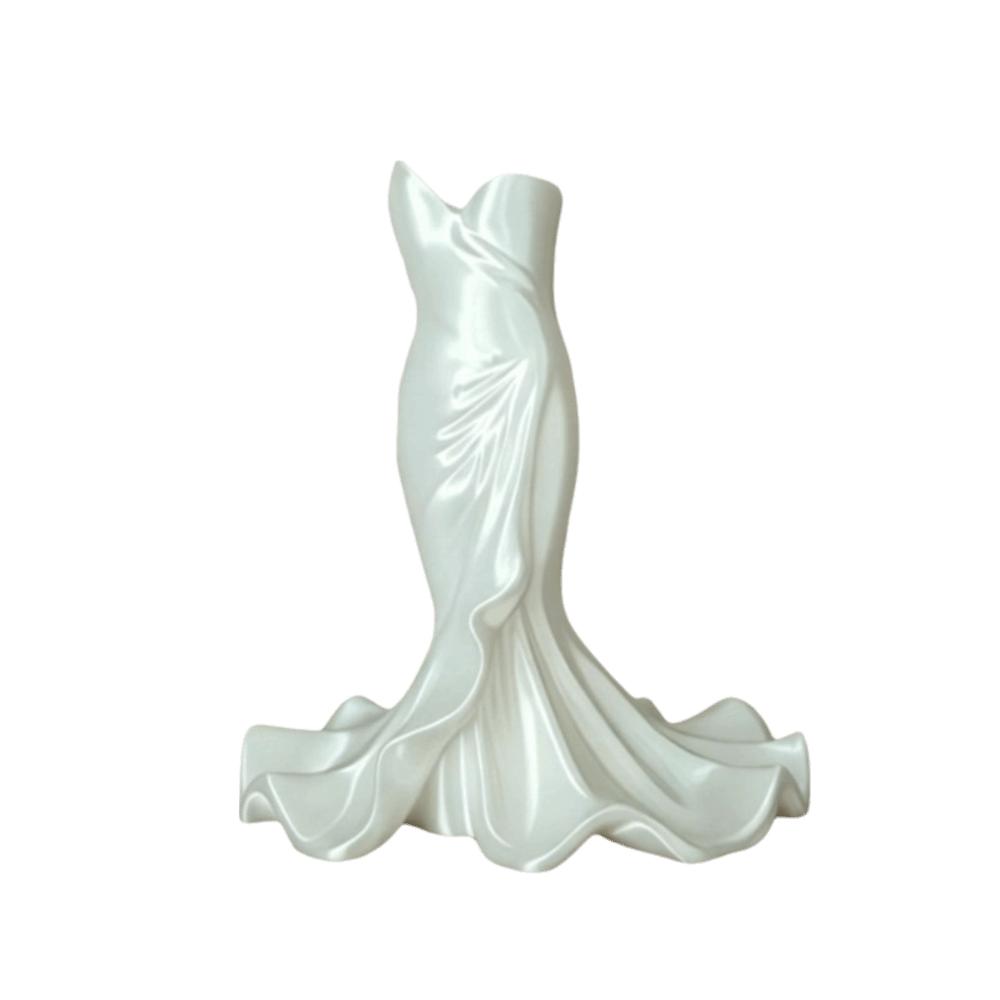 Dress Shape Flower Vase 3D Printed Pencil Holder Creative Desktop Ornaments Office
