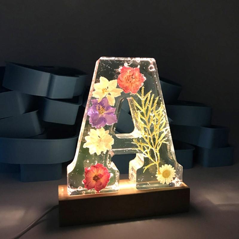 Silicone Alphabet Molds Large 26 Letter Molds Epoxy Resin Molds for DIY Craft Birthday Party Wedding Home Decoration