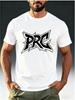 Men's Fashion T-Shirt with Trendy "PRC Font" Logo Theme