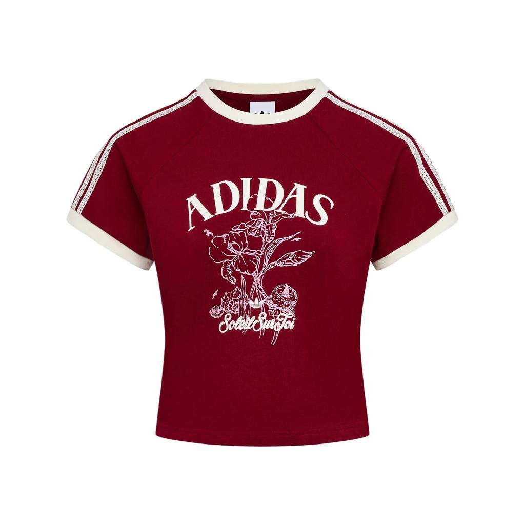 Adidas Originals Resort French Holiday Cotton Casual Sports Short Sleeve T-Shirt Women Tops KX0734