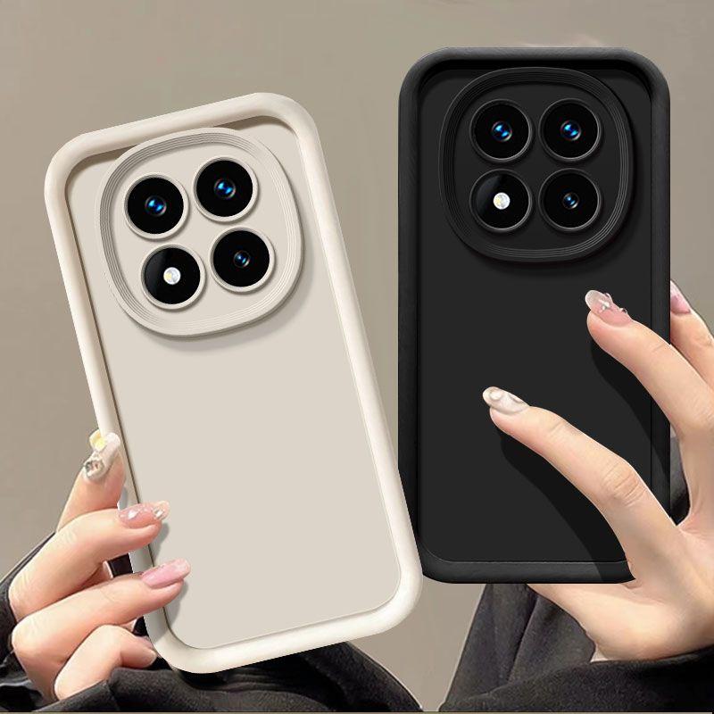 Para Xiaomi Redmi Note 14 Pro Funda Redmi Note 14 Pro +Plus Funda de Teléfono 4G 5G Funda Trasera Color Sólido Lente de Cámara Silicona