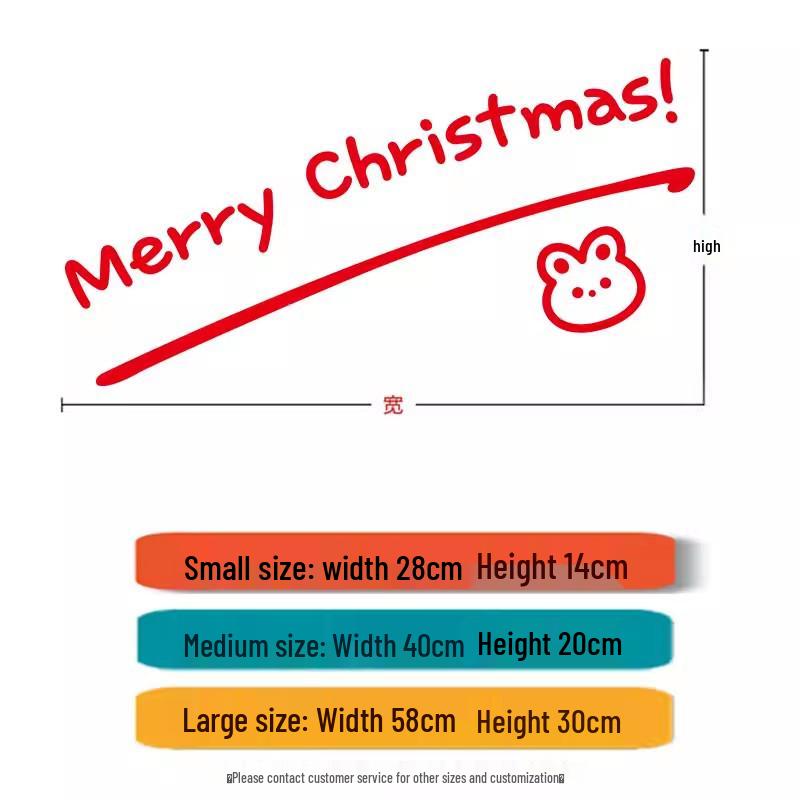 

Self-Adhesive Merry Christmas Wall & Window Stickers for Festive Home Decor Small