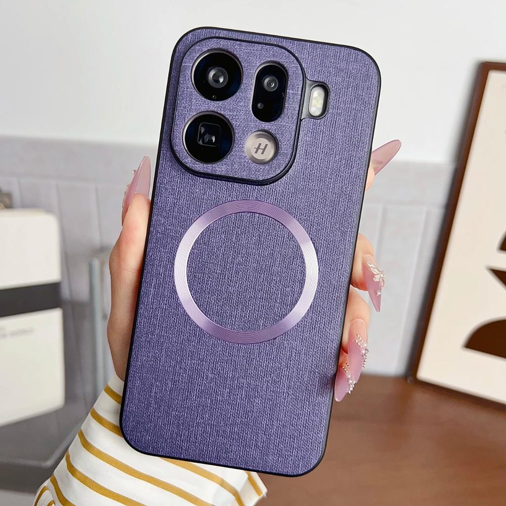For Oppo Find X9 X8 Pro for Magsafe Magnetic Wireless Charging Phone Case for Find X8 Ultra Find X9Pro Leather Protective Cover