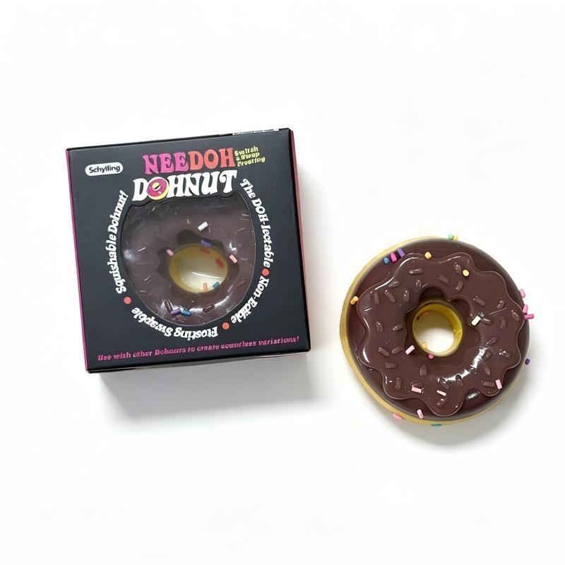 Neehoh Dohnut Non Edible Squish Squeeze Sensory Toy Frosting Swapple Donut Stretch Anti Anxiety Stress Relief Fidget TPR Toy