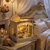 Miniature Jewelry Shop Detailed House with Light Decorative Storefront Model Kit for