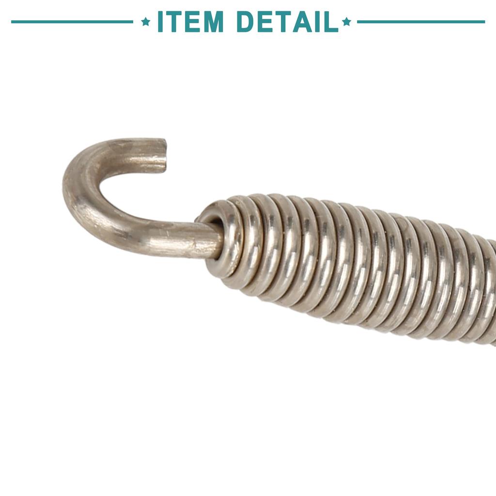 ACROPIX Motorcycle Exhaust System Muffler Spring with Pull Hook 45mm Silver Tone 2pcs