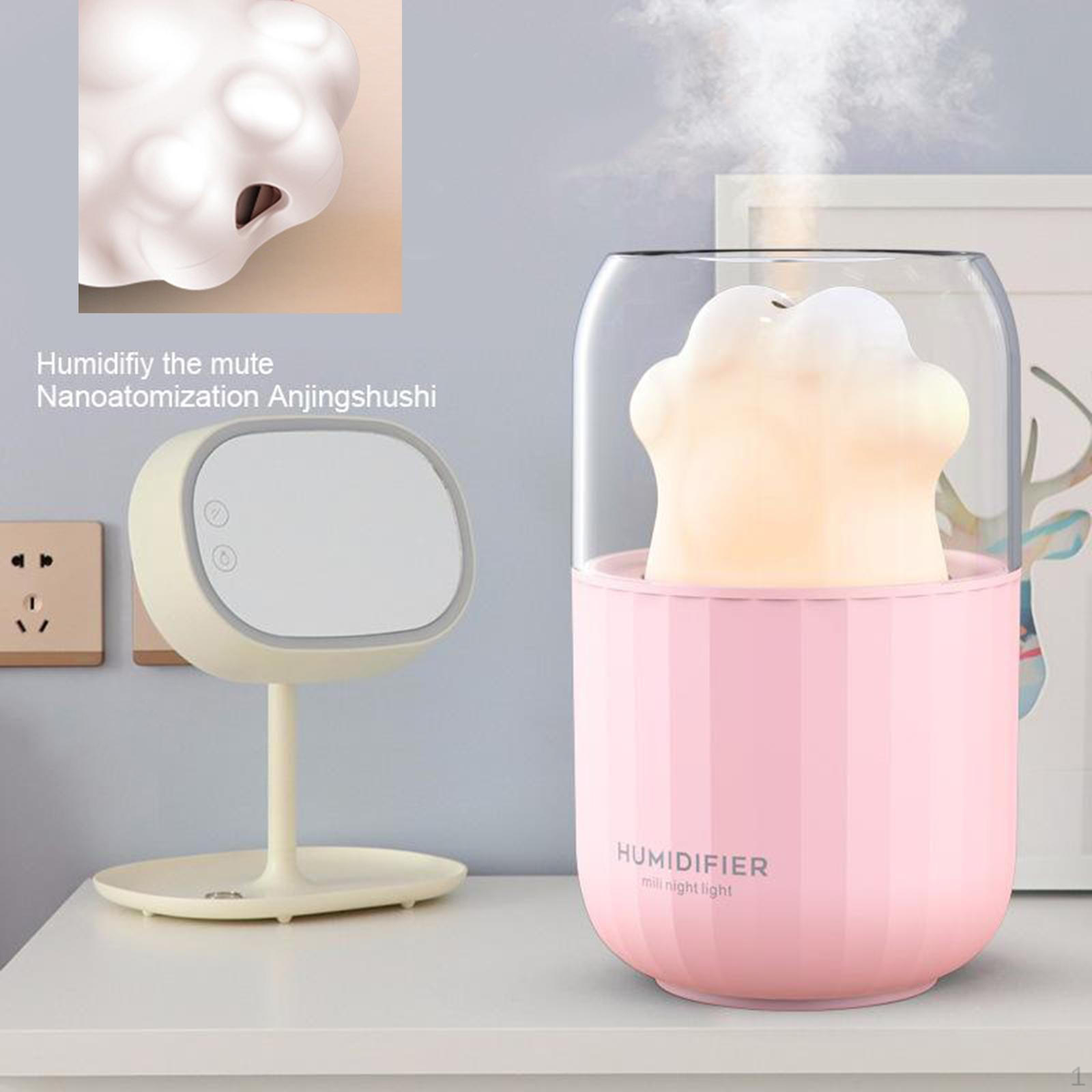 300ML Essential Oil Silence Humidifier Safety Switch with Gifts