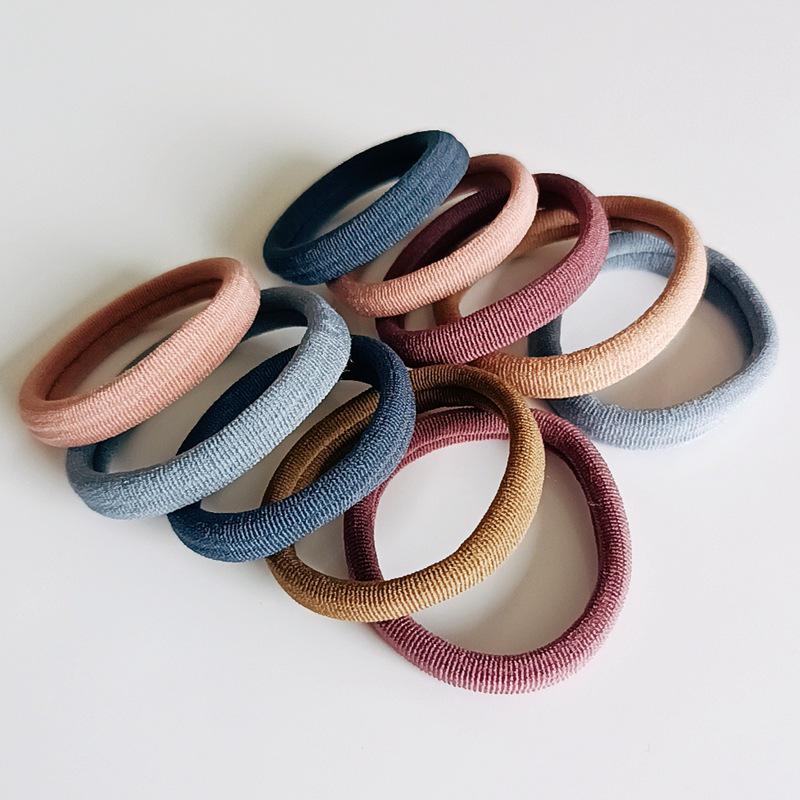 Модные эластичные резинки-полотенца для волос: Бесшовные однотонные резинки для стильных аксессуаров для волос