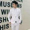 Men's Fashion One Button Suit Coat Wedding Business Casual Slim Lapel Jacket