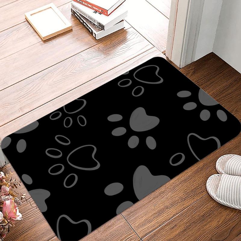 Dog Paw Printing Non-Slip Small Rug Waterproof Easy To Clean Floor Mat for Indoor Outdoor for Use Durable Home Decorate Novelty