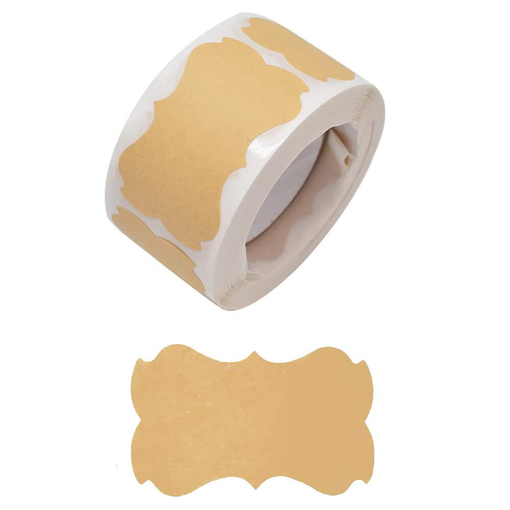 250Pcs Kraft Stickers Paper Labels Blank Christmas Gift For Jar Candle Glass Bottle Office Classification Stationery Sticker