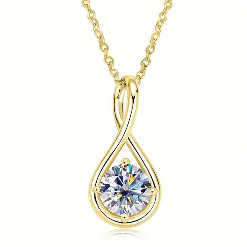 New Women S Sparkling Water Drop Zircon Design Sense Clavicular Chain Simple Trendy Retro New Trendy Accessories
