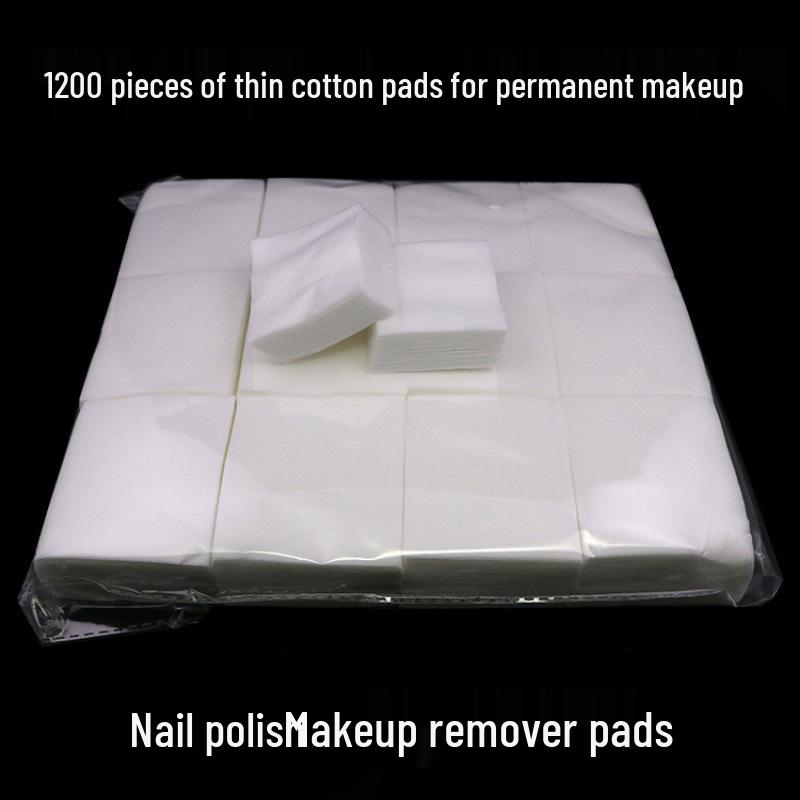 Beauty Salon 1200-Pack Thin Cotton Pads: Disposable Embroidery, Manicure, & Makeup Remover