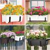 2/4Pcs Flower Box Brackets Adjustable Wall Planter Hook Hanging Plant Brackets Window Planter Hangers for Garden Fence