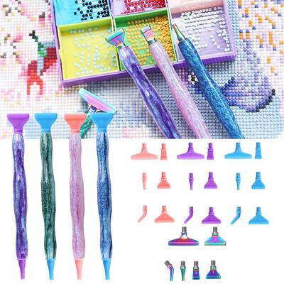 Vyšívací pryskyřice Sada diamantového malířského pera Příslušenství pro křížový steh 5D Diamond Painting Tool