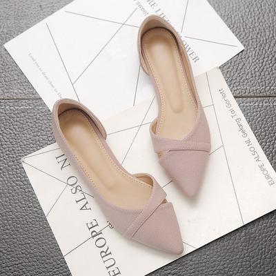 Fashion Casual Flat Shoes Woman New Summer Breathable Comfortable Soft-soled Single  Pointed Toe Shallow