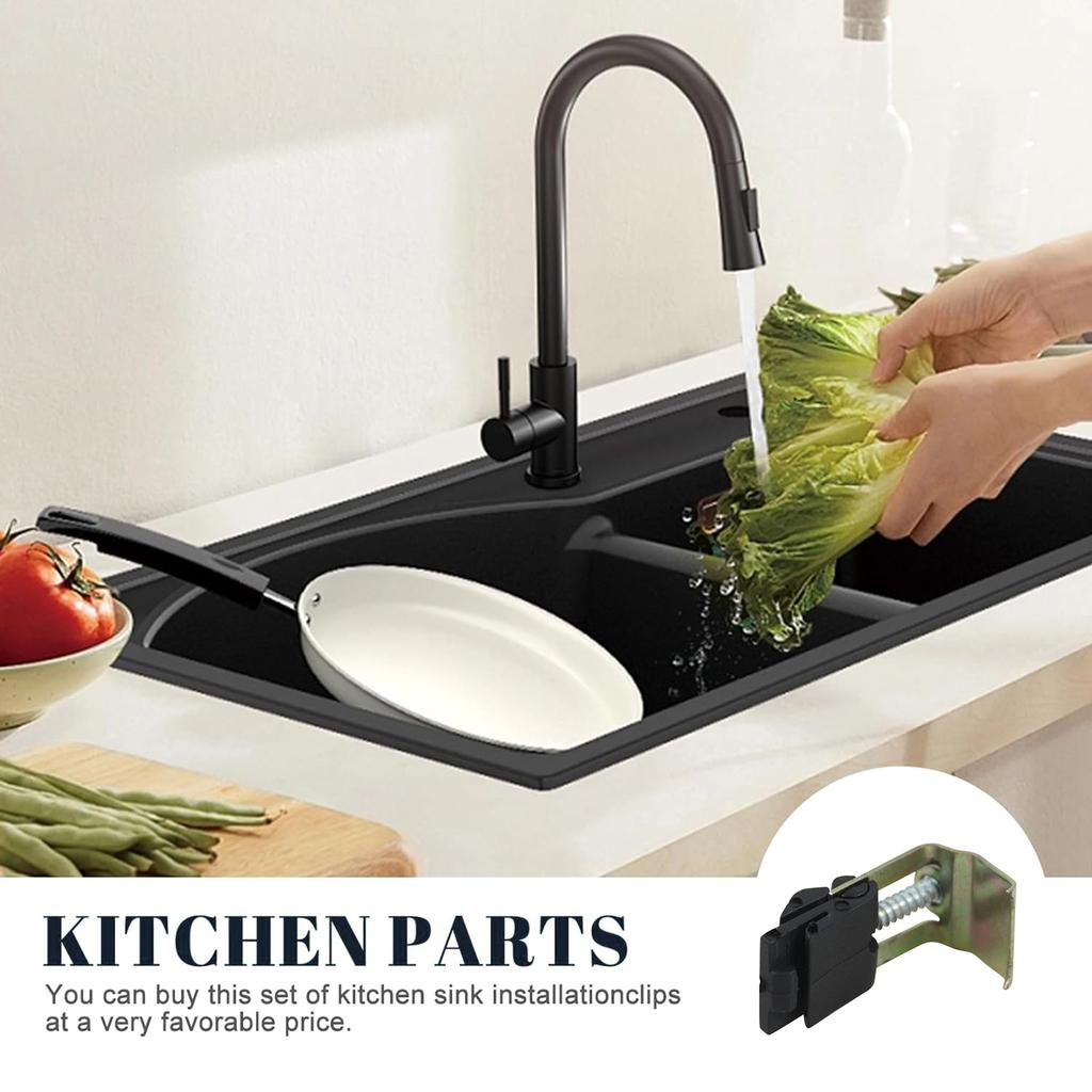 Set mit 10 Spülbecken-Montagebeschlägen Praktische Spülbecken-Montagelösung Spülbecken-Montageset für Küchen- und Badezimmerinstallation