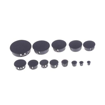 Round Pipe Hole Plug Pipe End Cap 4 Pieces/Batch Black Plastic Nylon Hole Plug