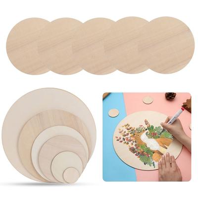 Hanging Craft Wooden Tags Scrapbooking Party Supplies Wedding Decor Wood Circles Round Wood Pieces Ornament Blank Plaque