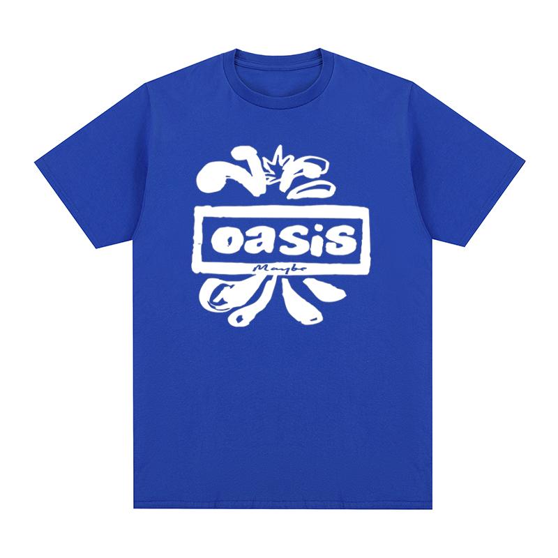 Oasi Band Logo Vintage T-shirt Rock Liam Gallagher British Music Albums Cotton Men T shirt New Tee Tshirt Womens Tops