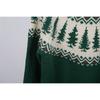 Winter New Christmas Sweater for Women, O-Neck Tree Pattern, Green Knitwear