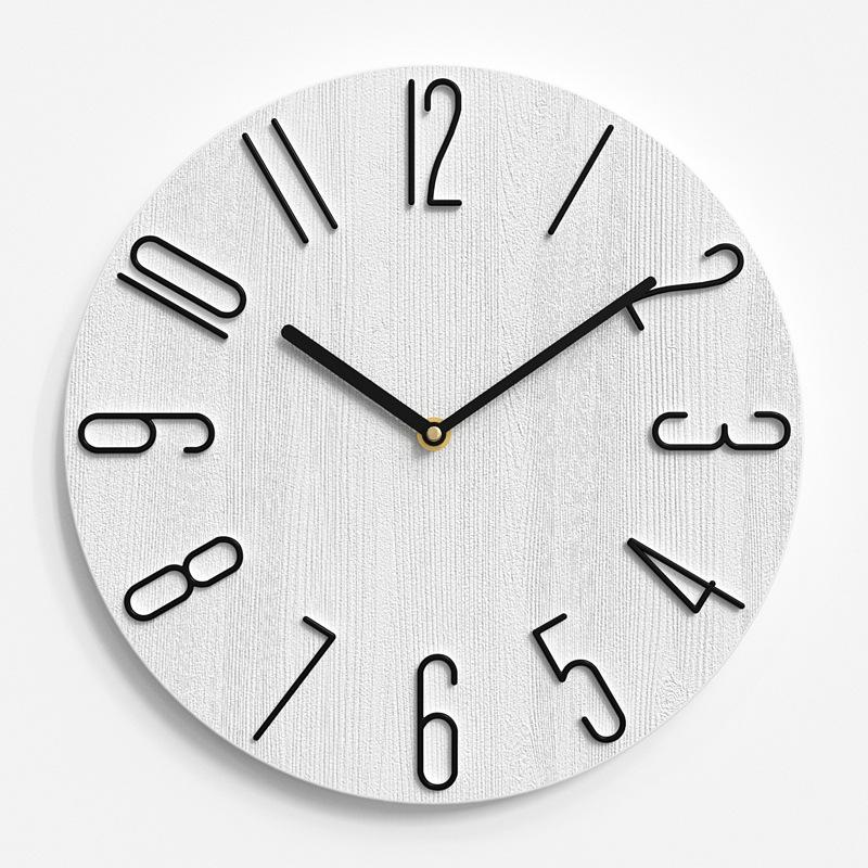 Clocks Living Room Wall Clock Simple Wall Hanging Home Creative Clock Fashion Decorative Clock 12 Inches 30CM