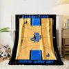 Orlando Magic Basketball Court Design Blanket Flannel Blanket for Bedroom, Living Room, Sofa, and Nap Sofas.