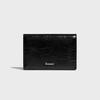 CRINKLE NAME POCKET - BLACK