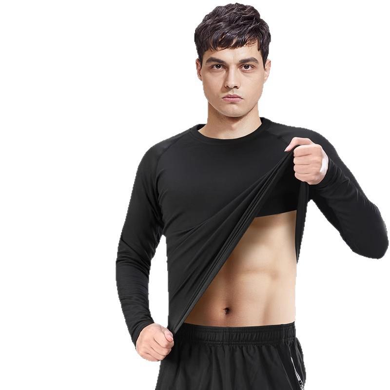 Mens Winter Thermal Base Layer Long Sleeve Compression Top Running Gym Cycling Training