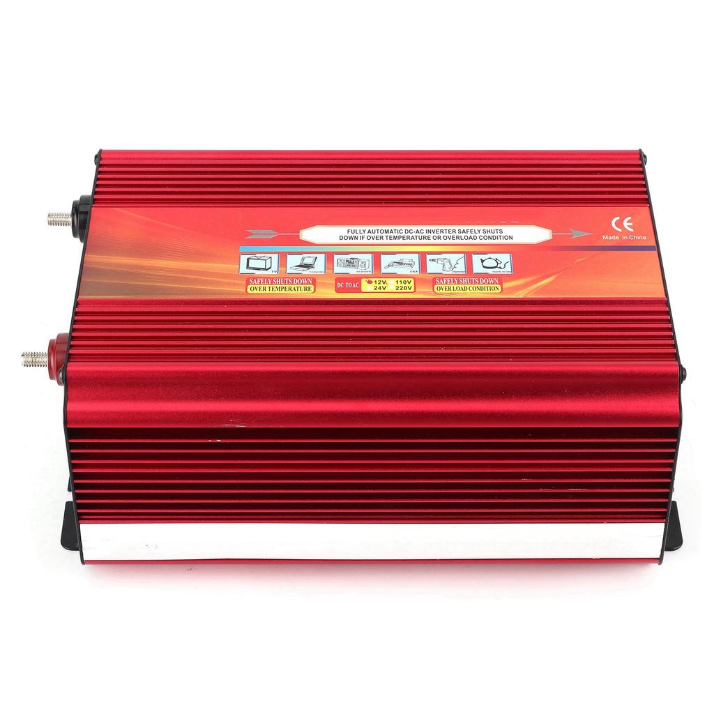 LCD 2000W Wechselrichter Hohe Leistung 2 Universalsteckdosen Dual-Lüfter WLDT Konverter DC 12V auf AC für Auto Outdoor