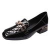 Buty damskie Mokasyny Damskie niskie obcasy Damskie pojedyncze buty Kryształki Duże rozmiary Wygodne Brytyjski styl