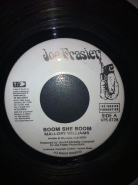 

7inch Record MALLORY WILLIAMS Boom She Boom VPS8728 Joe Frasier 2002 US Reggae Ska Dub Used