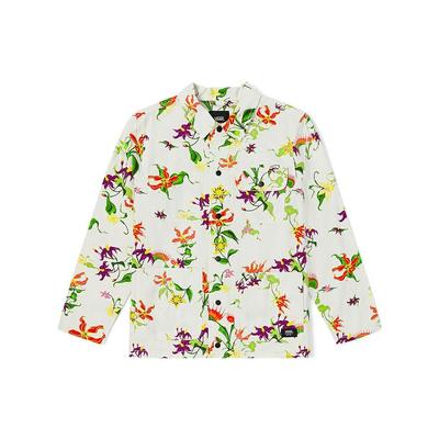 Blumendruck Einzelknopfkragen Langarmjacke Herrenjacke Mehrfarbig VN0A3WF1YK1