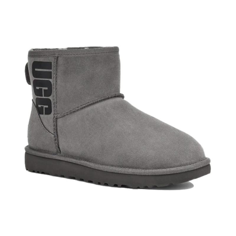 UGG Classic Mini UGG Rubber Logo 'Grey' Women's Sneakers 1108231-GREY