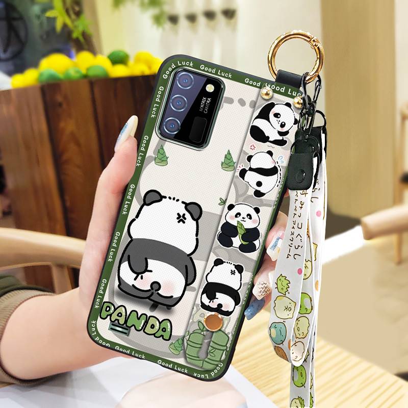 Phone Holder Dirt-resistant Phone Case For Oukitel C25 Cute Waterproof Silicone Wristband Kickstand Anti-knock Cartoon