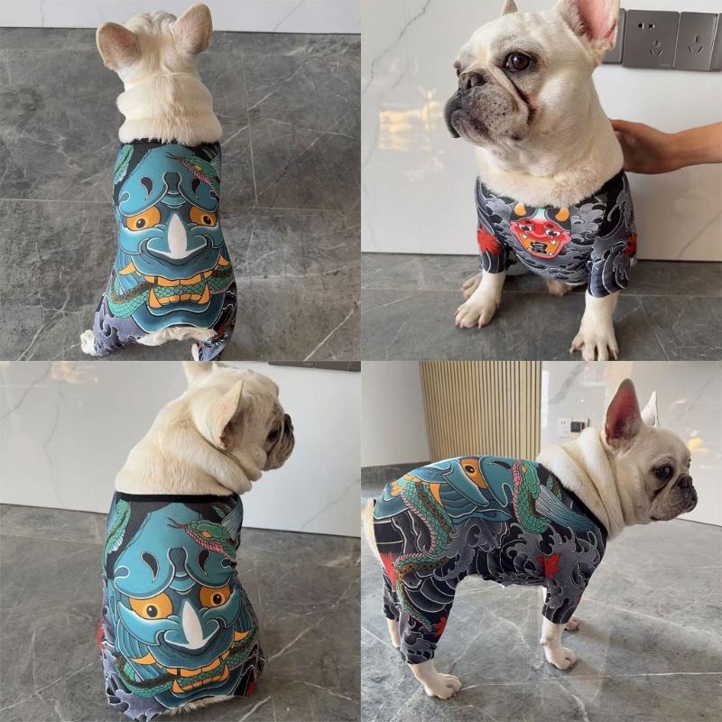 Dog Fashionable Elastic Jumpsuit for Small Dogs Soft Apparel Clothing Pullover Pajamas Outfit