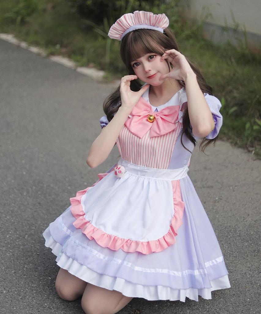 AOTYP Maid Maid Con Cafe Cat Cat Cute Short Halloween Little Sister Maid Large Complete School Photo Otaku XL Costume, Cosplay, Maid, Claws, Girl,