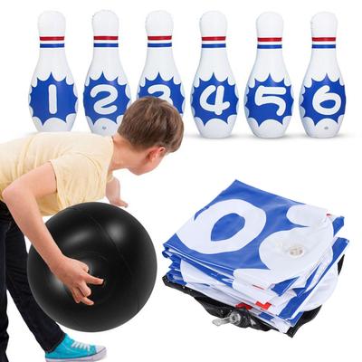 SL001‑39 Juego de bolos inflable para interiores y exteriores, juguetes educativos para niños y adultos