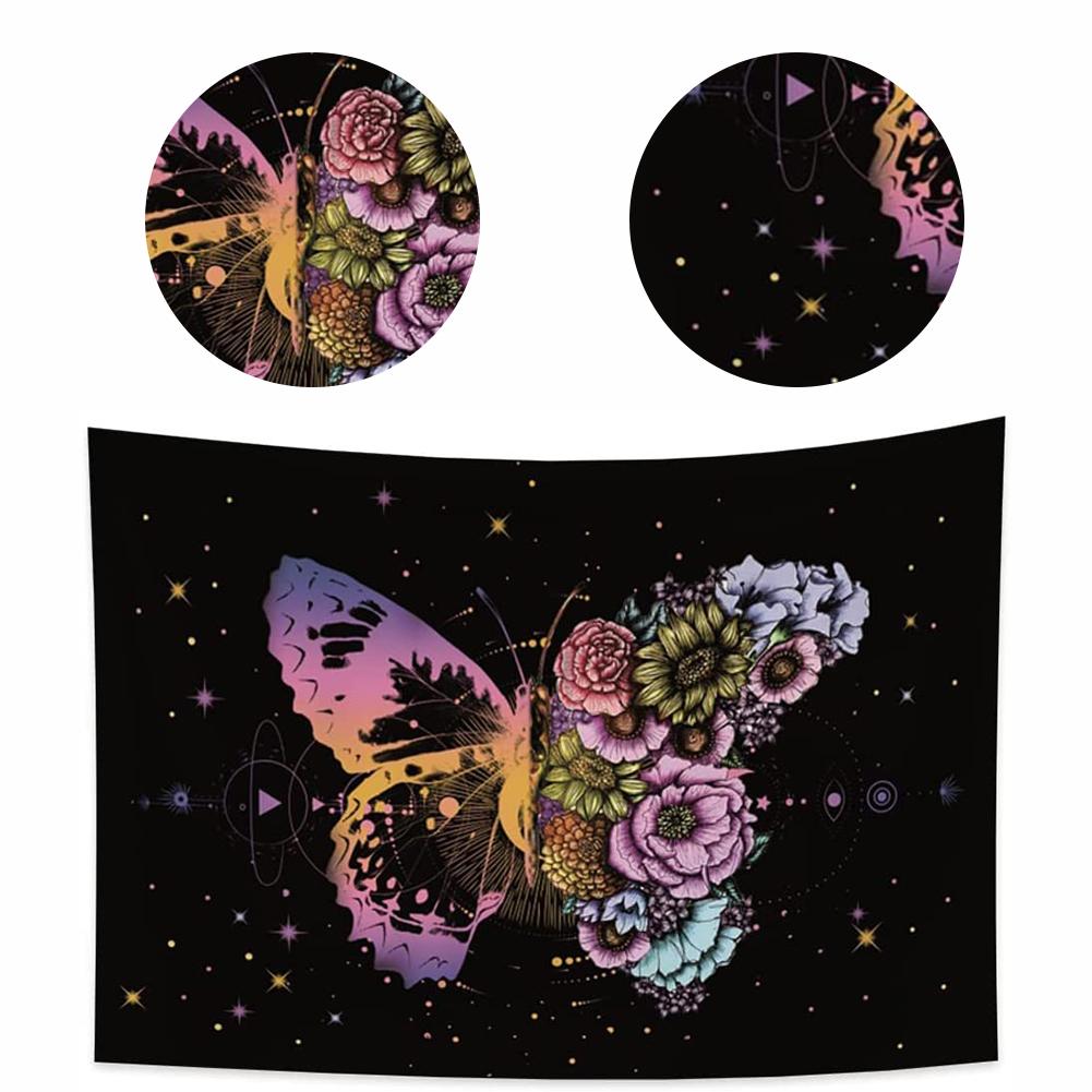 Butterfly Flower Wall Tapestry Wall Hanging For Bedroom Living Room College Dorm Decoration