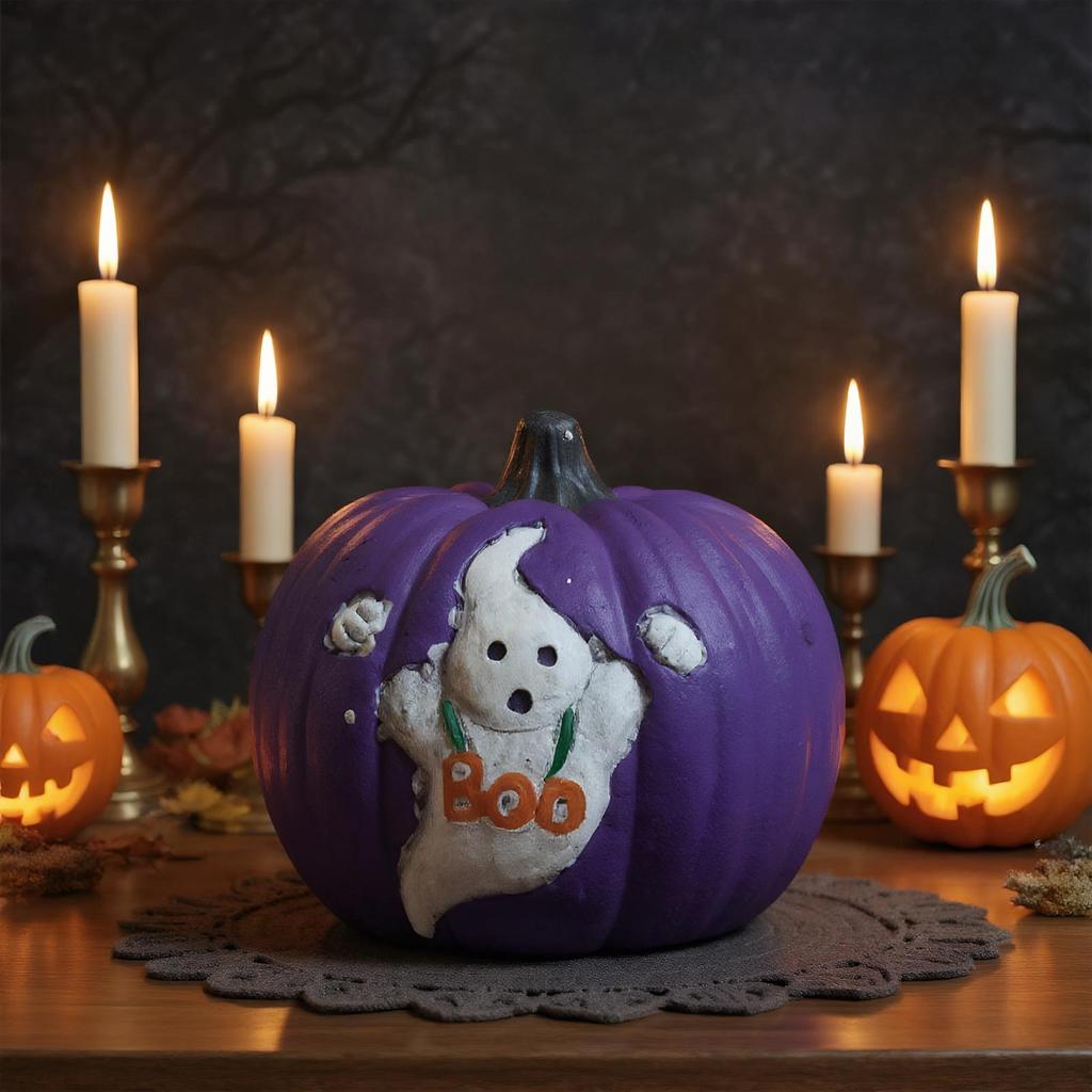 Halloween Pumpkin Decorations Pumpkin Ghost Bedroom Statue Resin Sculpture Art Decoration For Holiday Home Indoor Party Desk