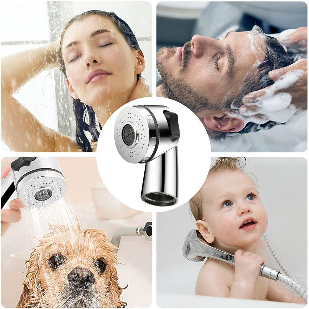 Water Saving Baby Bath Shower Head Pressurizing Nozzle Soft Washing Handheld Shower Sprinkler Detachable Easy To Install