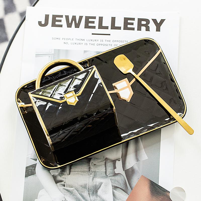 Creative Bag Cup Saucer Ceramic Coffee Cup Set Afternoon Tea Cup European Style Luxury Exquisite British Style High End